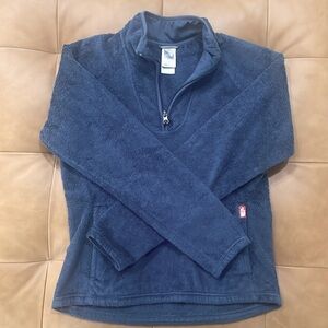Women’s North Face navy blue fleece, small.